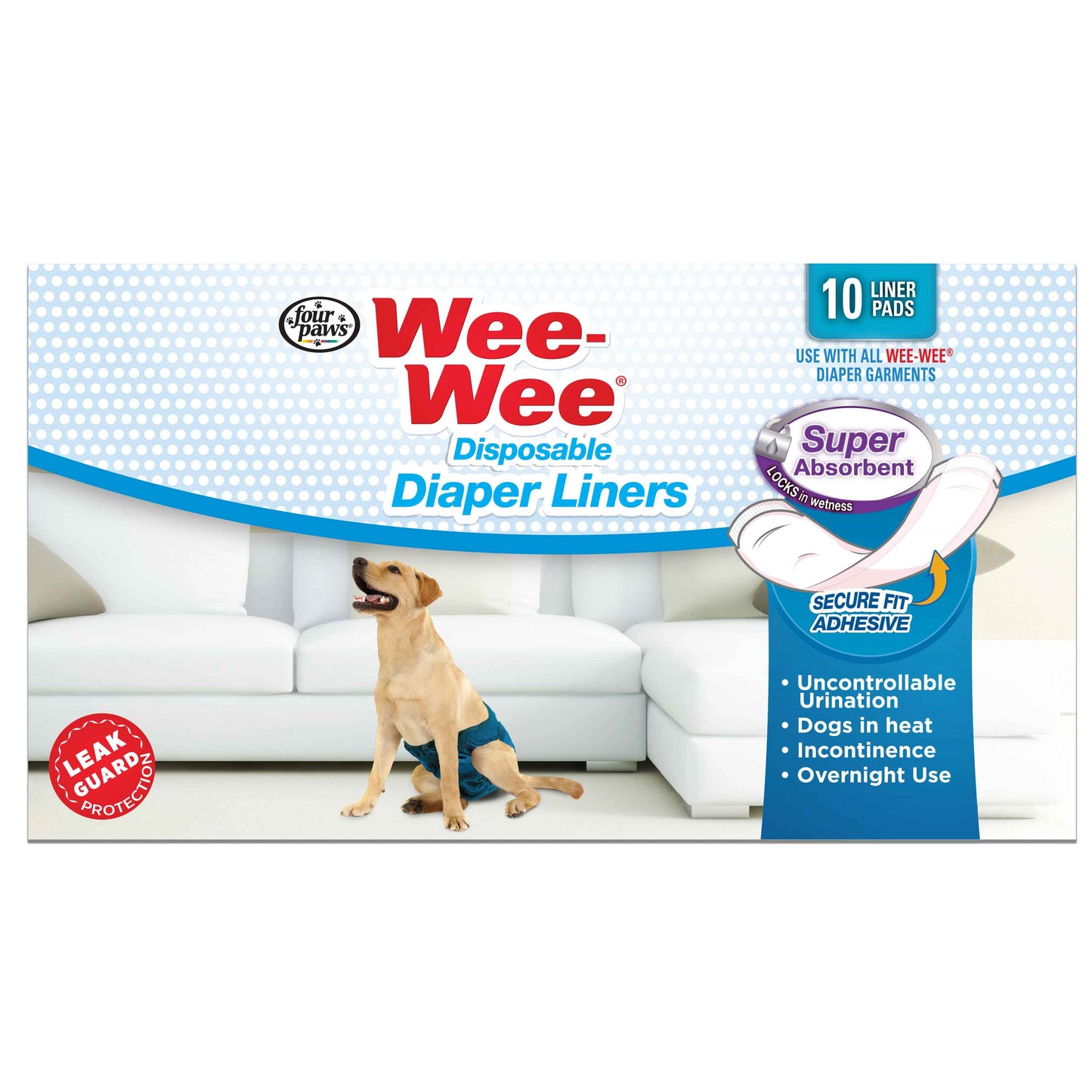 Wee-Wee Super Absorbent Disposable Dog Diaper Liners