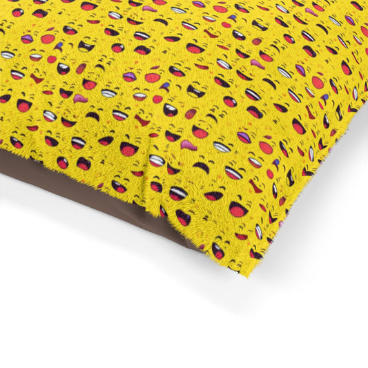 Endless Grins: A Sea of Laughing Faces - Pet Bed Pet Zen