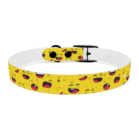 Endless Grins: A Sea of Laughing Faces - Pet Collar Pet Zen