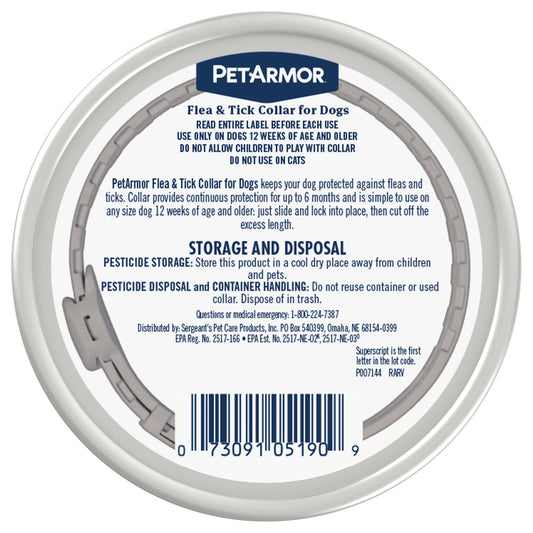 Ultimate Flea & Tick Protection Collar for Dogs - One Size Fits All, Lasts 6 Months