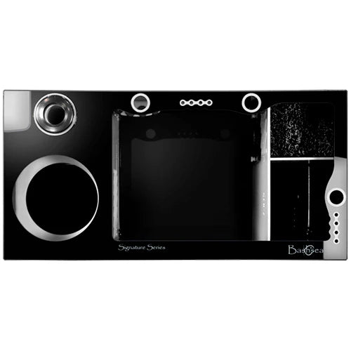 Bashsea 30x15x16 Tuxedo Signature Series Sump - BLACK & WHITE
