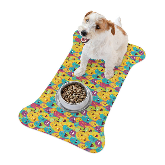 Giggle Crowd of Rainbow Blob Critters - Pet Feeding Mat Pet Ze