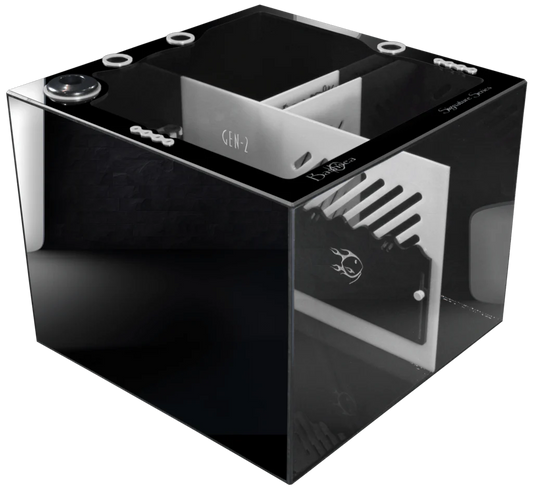 Bashsea 20x20x16 CUBE Signature Series Sump - BLACK & WHITE