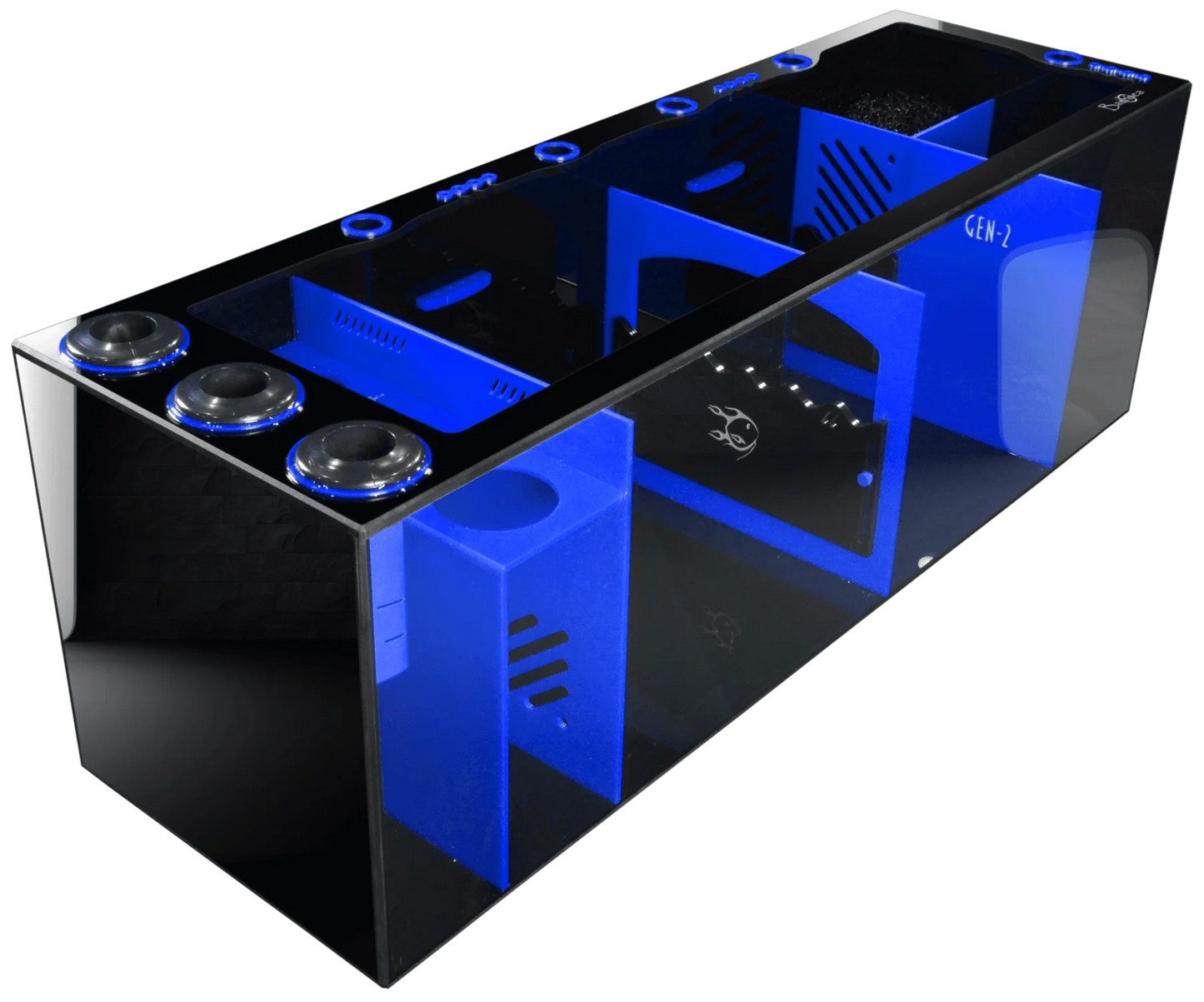 Bashsea 48x15x16 Royal Signature Series Sump GEN 2 - BLUE & BLACK