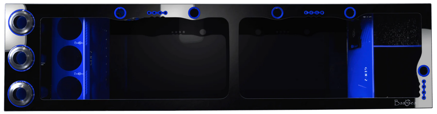 Bashsea 60x15x16" Royal Signature Series Sump - BLUE & BLACK - Includes Freight
