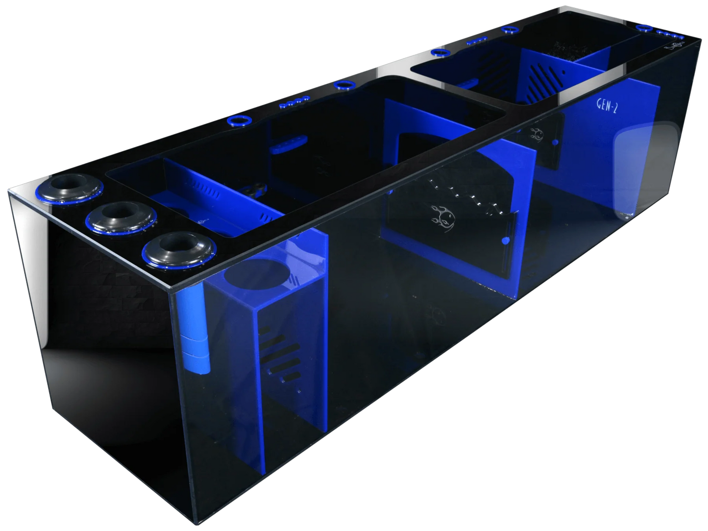 Bashsea 60x15x16" Royal Signature Series Sump - BLUE & BLACK - Includes Freight