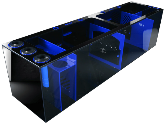 Bashsea 60x15x16" Royal Signature Series Sump - BLUE & BLACK - Includes Freight