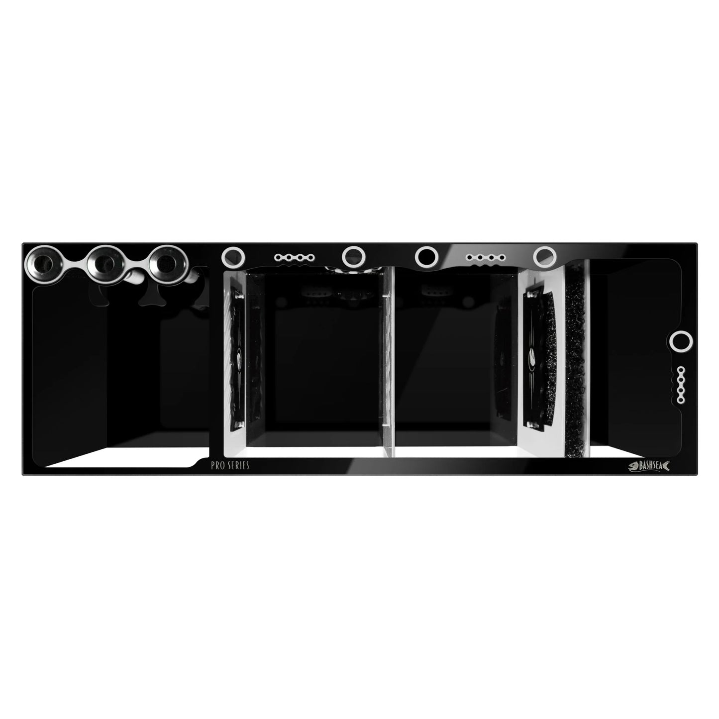 Bashsea 48x18x16" Pro Sump - White/Black