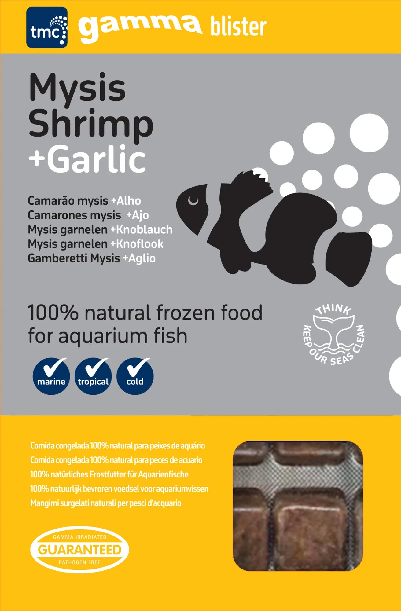Gamma Blister Pack: Mysis Shrimp + Garlic