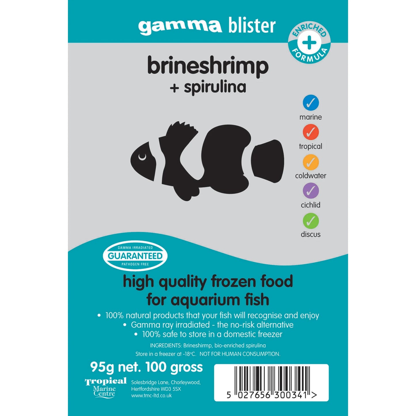 Gamma Blister Pack: Brine Shrimp plus Spirulina