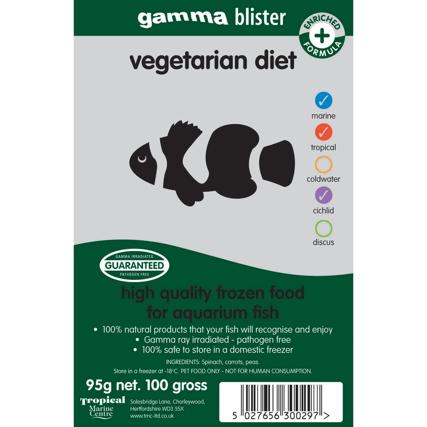 Gamma Blister Pack: Vegetarian Diet