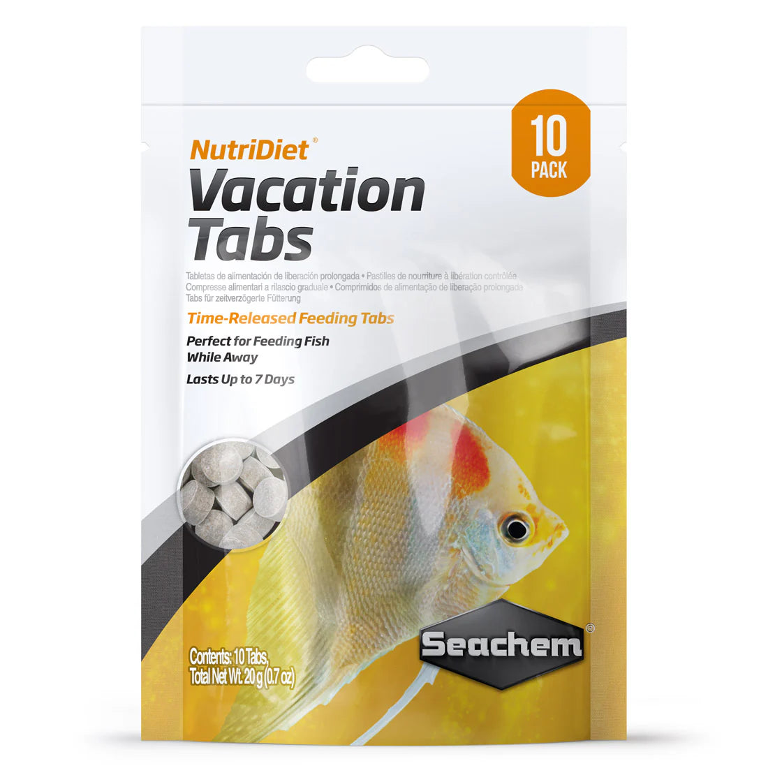 Seachem NutriDiet Vacation Tabs - 10 Tab Pack