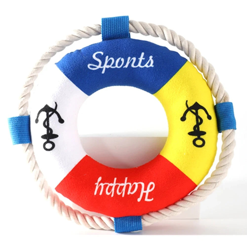 Float Training Dog Pull Ring Dog Ring Chew Resistant Toys Throw Catch Flying Pet Supplies Bite Resistant Soft Pull Ring