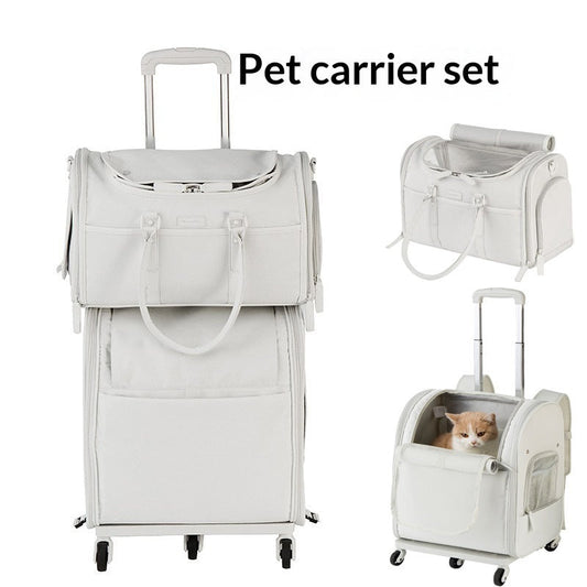 Japan-Korea Pet Carrier With Wheels, Portable And Large Capacity For Outings