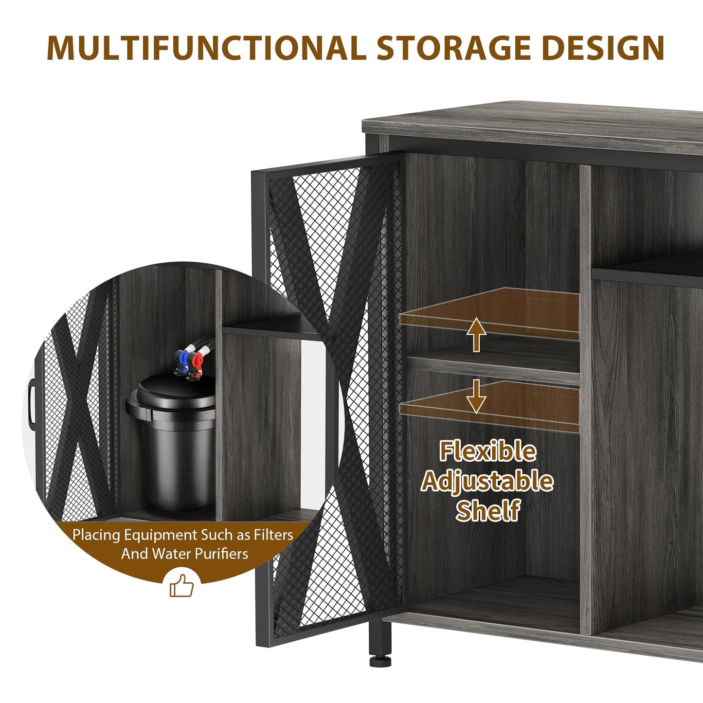 40-50 gallons Fish Tank Stand with Power Outlets