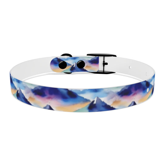 Endless Watercolor Mountain Waves - Pet Collar Pet Zen