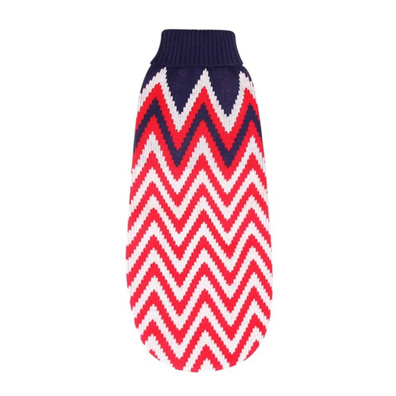 Christmas reindeer maple leaves snowflakes holiday pet clothes high necked knitted sweaters dog and cat clothing jackets