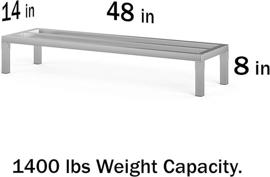 14 in X 48 in. Aquarium Stand | Industrial Style Aluminum Fish Tank Base with Open Frame Design