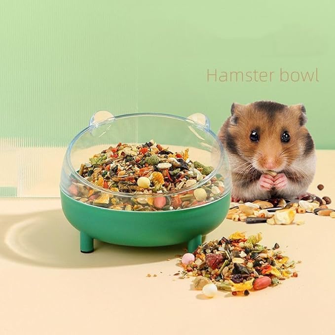 Meow&Woof Hamster Sand Bath Container, Large Sandbox Toilet Gerbil Batheoom, Tiny Chinchilla Dust Bathtub Sand Bath Box for Hamster Cage Accessories 6.5 Inch-Light Green