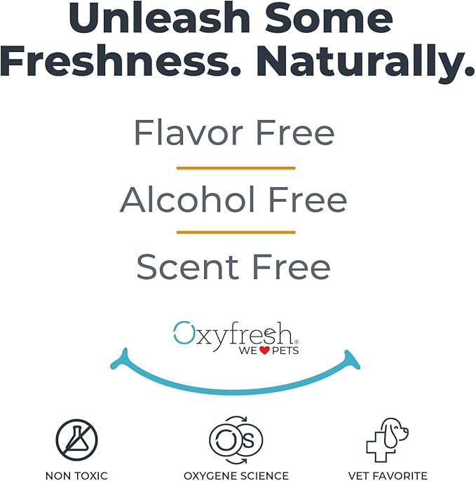 Oxyfresh Advanced Pet Dental Spray – Instant Dog and Cat Fresh Breath: Easiest No Brushing Pet Dental Solution for Dogs and Cats – Best Way to Fight Plaque, Keep Teeth & Gums Healthy, 8oz.
