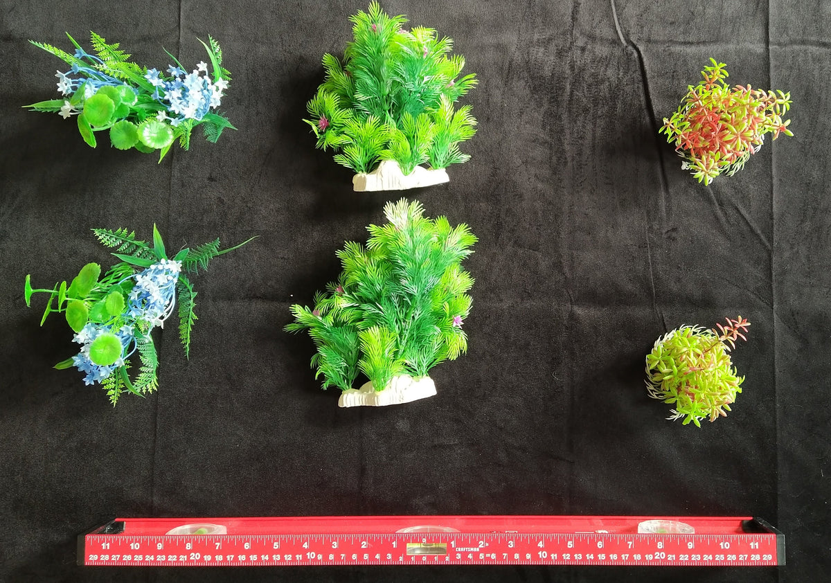 Premium Artificial Aquarium Plant Package for Fish Tank, 6 PACK