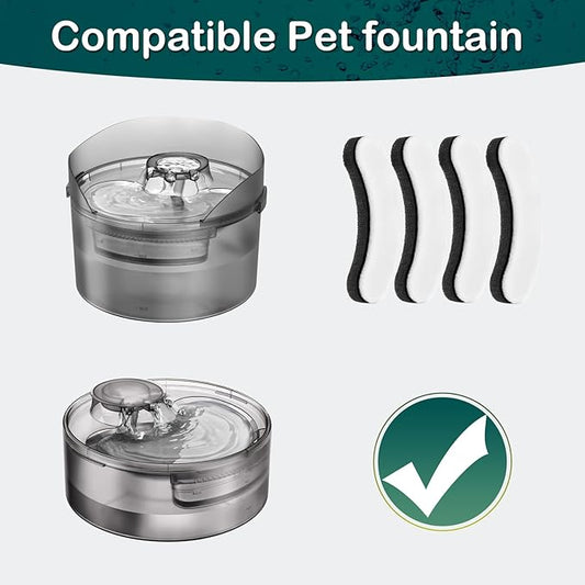 Opeth Cat Water Fountain Filter,Cat Fountain Filters for DF10 and DF30 Automatic Pet Water Fountains,Dog Fountain Filters Replacement,Carbon Pet Fountain Filter Replacement
