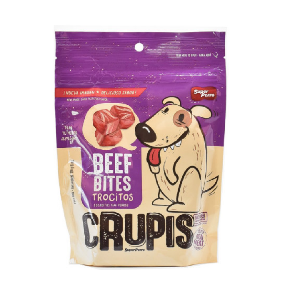 Crupis Beef Bites Dog Treats (6 oz)