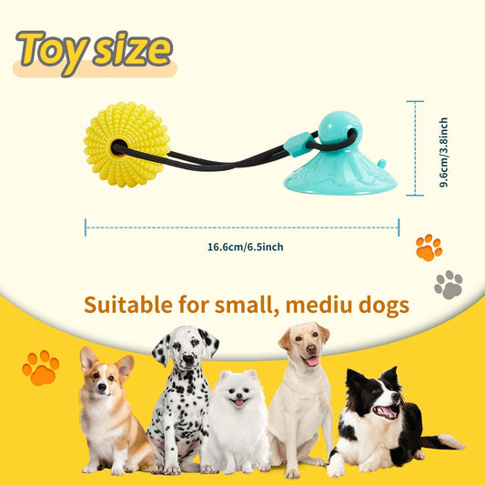 Corn Ball Chew Toys For Interactive Suction Cup Dog Tug Of War Toys Teething Rope Toys For Dog Boredom Enrichment Teeth Cleaning For Medium Large Dogs