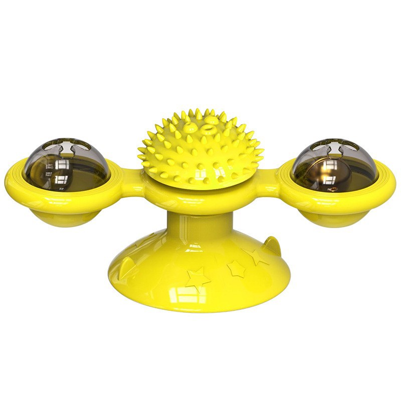 Animal Doll Stuffed Cat Pet Catnip Grass Toy Interactive Windmill Cat Toys With Catnip Cat Toys For Indoor Cats Funny Kitten Toys With LED Light Ball Suction Cup Cat Nip Toy For Cat Chew Exerc