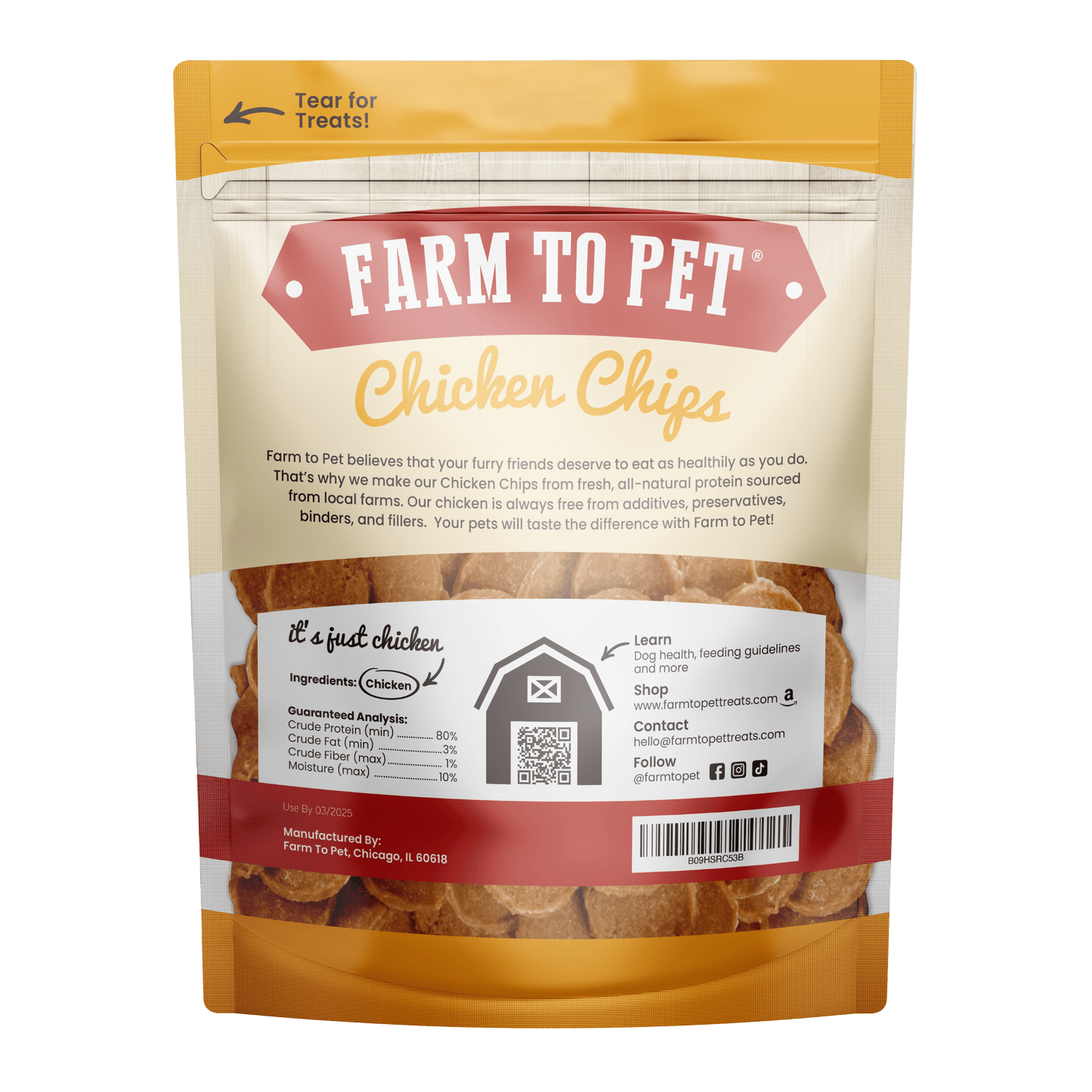 Chicken Chips for Dogs | All-Natural Single-Ingredient Dog Treats