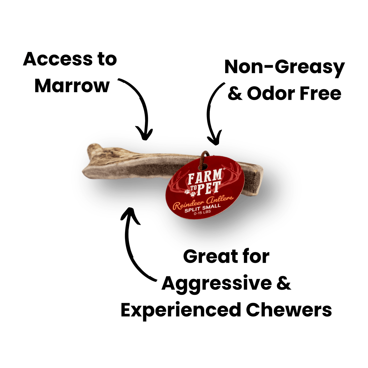 Split Reindeer Antlers for Dogs | Antler Dog Chews for Aggressive Chewers