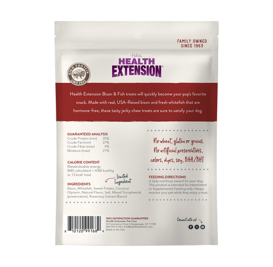Bison & Fish Jerky Dog Treats