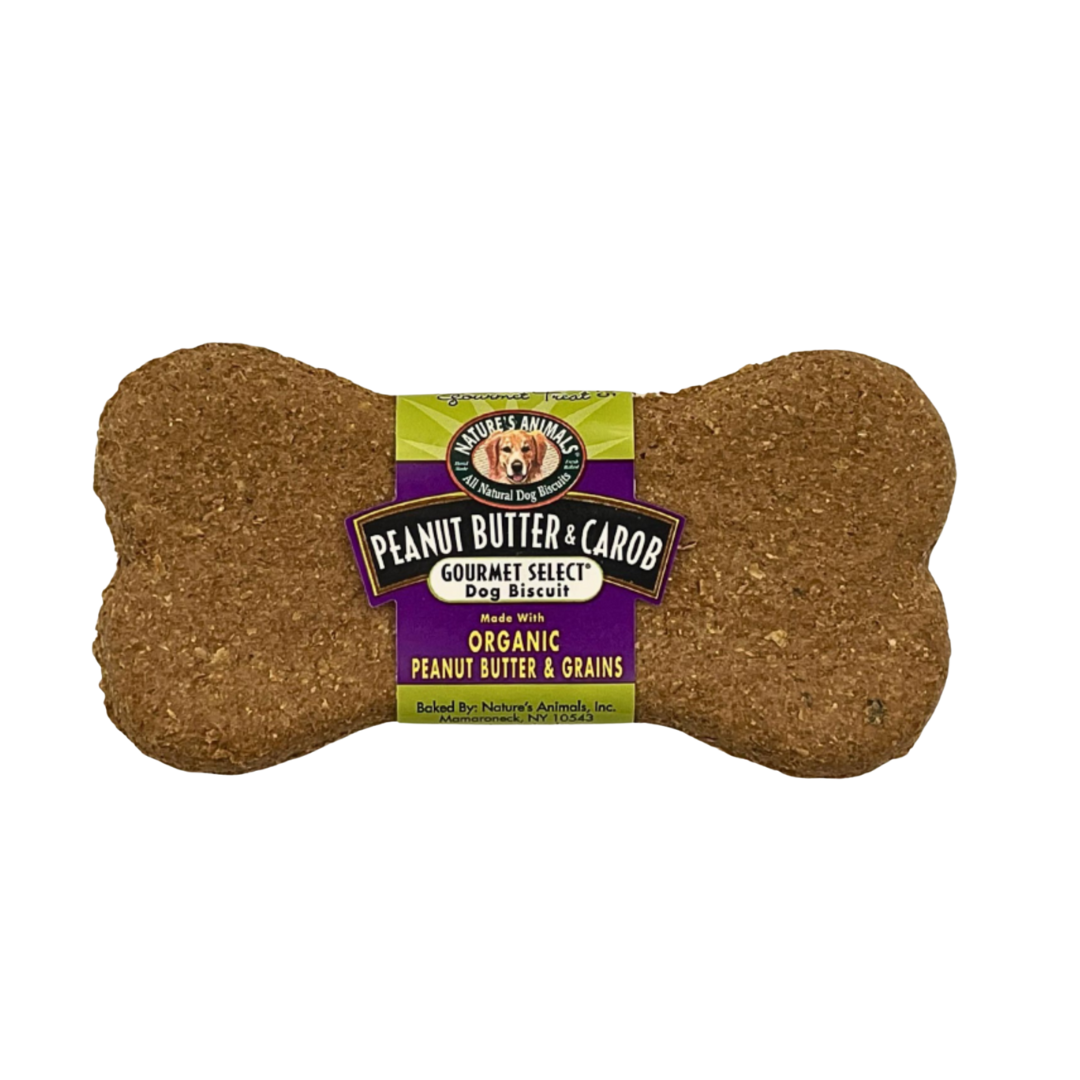 Nature's Animals Gourmet Select Organic Dog Biscuit Peanut Butter & Carob