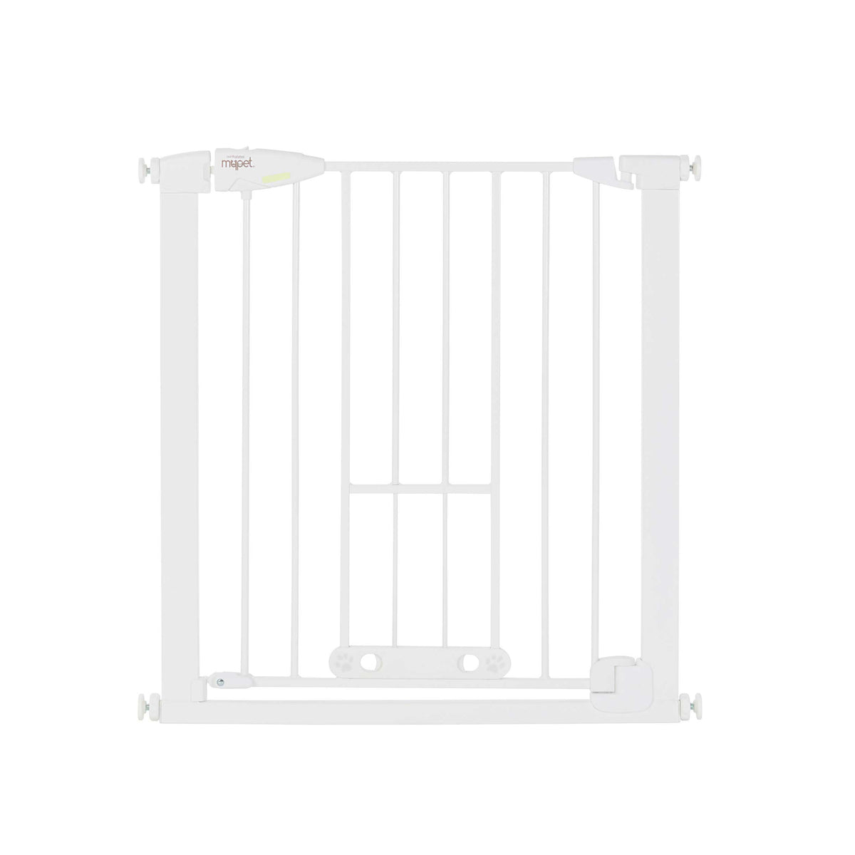 North States MyPet Wide Walk Thru EasyPass Pet Gate with Auto Close White 1.75" x 29.75-40.5" x 30"