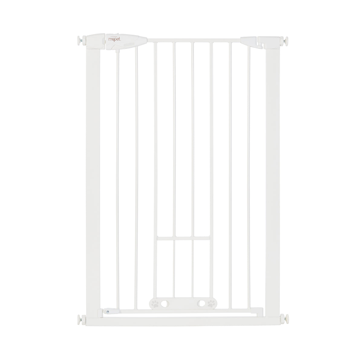 North States MyPet Extra Tall and Wide Walk Thru EasyPass Pet Gate White 1.75" x 29.75-52" x 41"