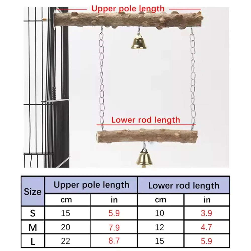 1PC Parrot suspension bridge toys, bird toys, swing supplies, claw grinding, pole standing, birdcage accessories