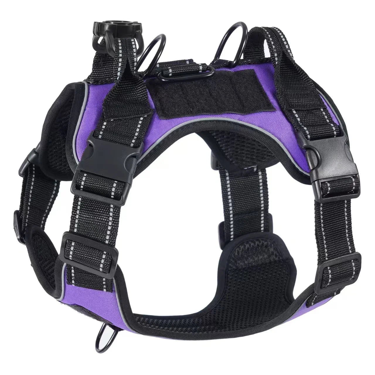 No Pull Dog Harness with Locator Silicone Protective Cover Anti slip Adjustable Pet Chest Harness for Medium & Large Dogs