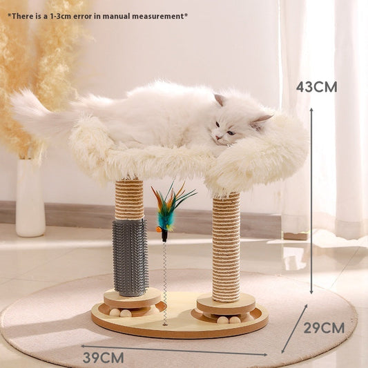 Cat Scratch Board Toy Turntable Cat Teasing Ball Self-Hi Relieving Stuffy-shaped Baby Cat Suit Pet Supplies