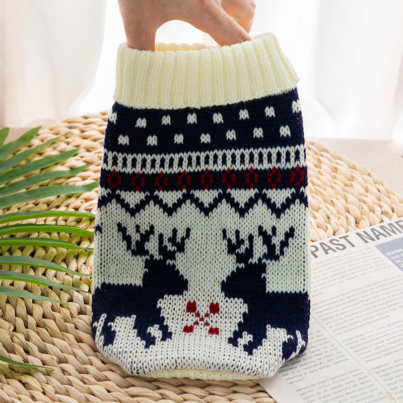 Autumn And Winter Cat And Dog Clothing Bichon Frise And Corgi Knitted Sweaters