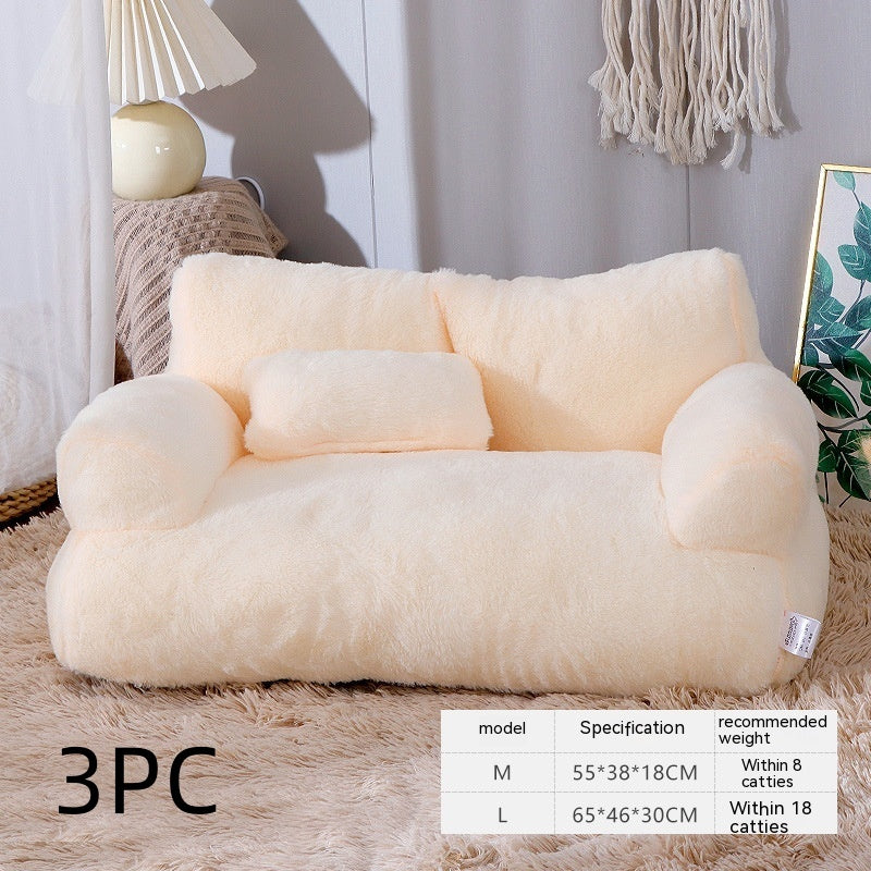 Luxury Cat Bed Sofa Winter Warm Cat Nest Pet Bed For Small Medium Dogs Cats Comfortable Plush Puppy Bed Pet Supplies
