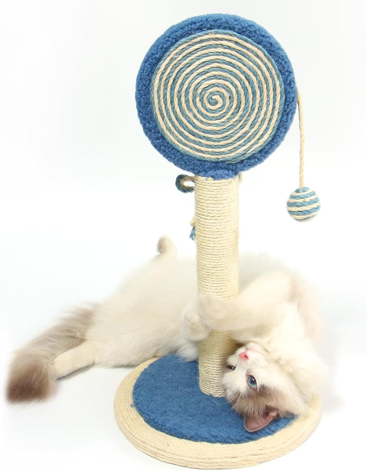 Cat Scratching Post Cute Kittens Scratch Posts With Hanging Ball Sturdy Post Stable Base Ideal For Indoor Cats Small Large Sizes Kitty Available