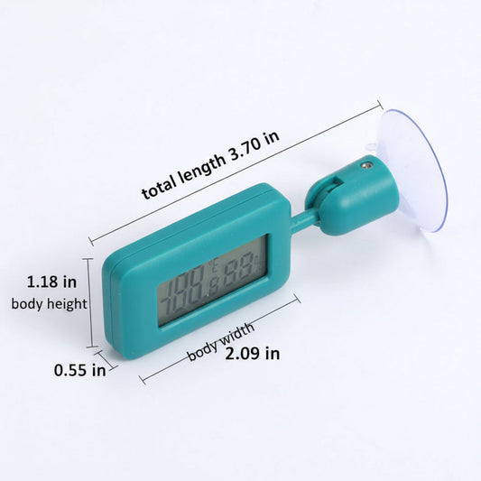 Rotating Digital Reptile Thermometer & Hygrometer with Suction Mount