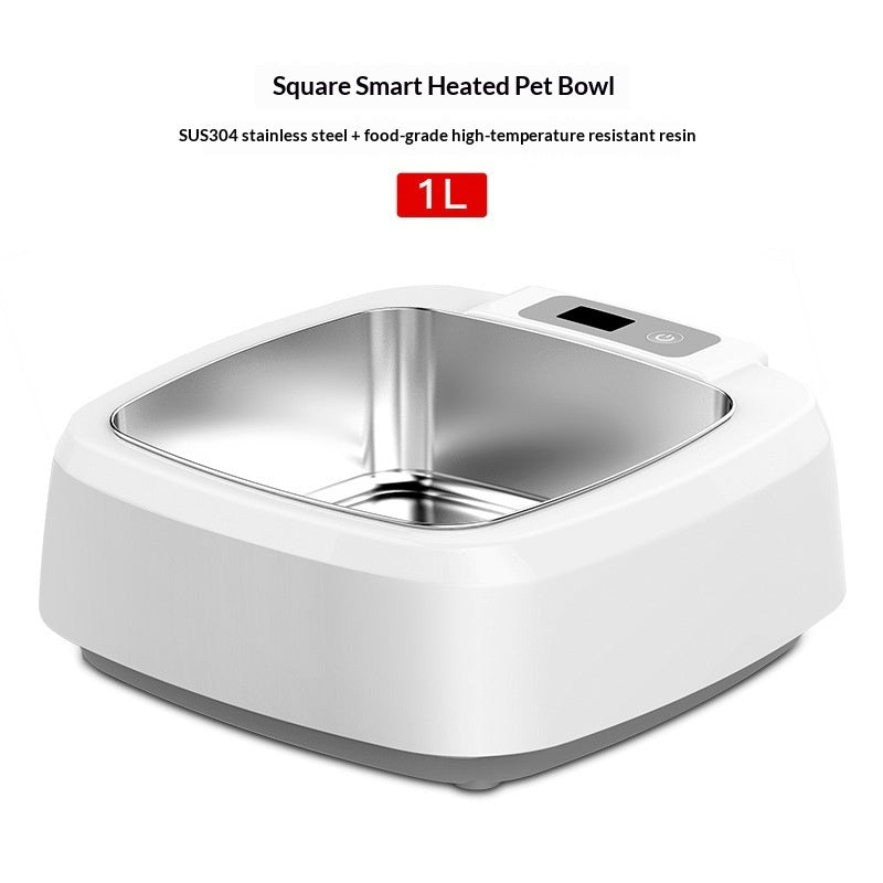 Food-grade Stainless Steel Smart Heated Pet Bowl
