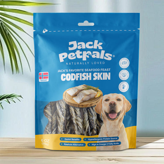 Jack PetPals Seafood Feast Codfish Skin Treat Chews (6oz)