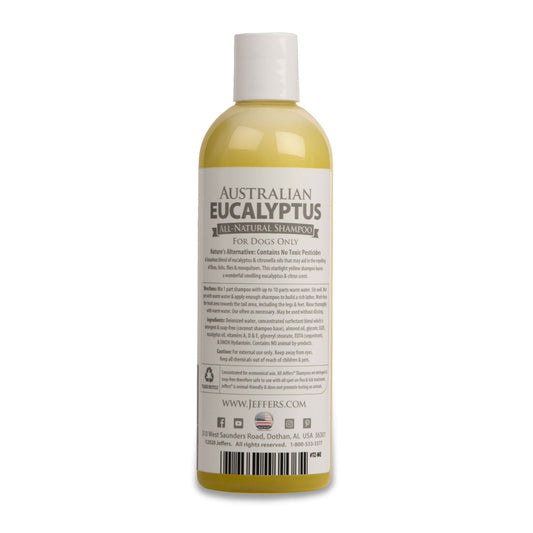 Jeffers Australian Eucalyptus All-Natural Dog Shampoo - Aids in Repelling Fleas, Ticks, Flies & Mosquitos