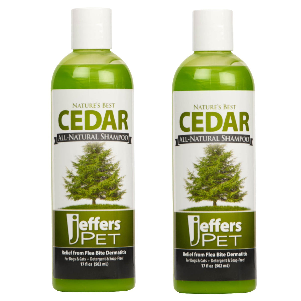 Jeffers Pet Nature's Best Cedar All-Natural Flea Bite Relief Shampoo for Dogs and Cats