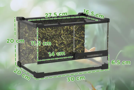 8"x12"x8" Front Opening Enclosure with Rock Background