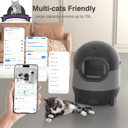 Self-Cleaning Cat Litter Box with WiFi & app control