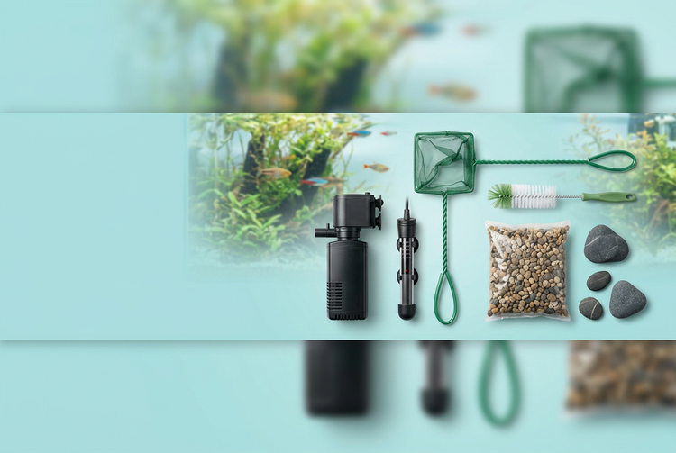 Aquarium-supplies banner concept