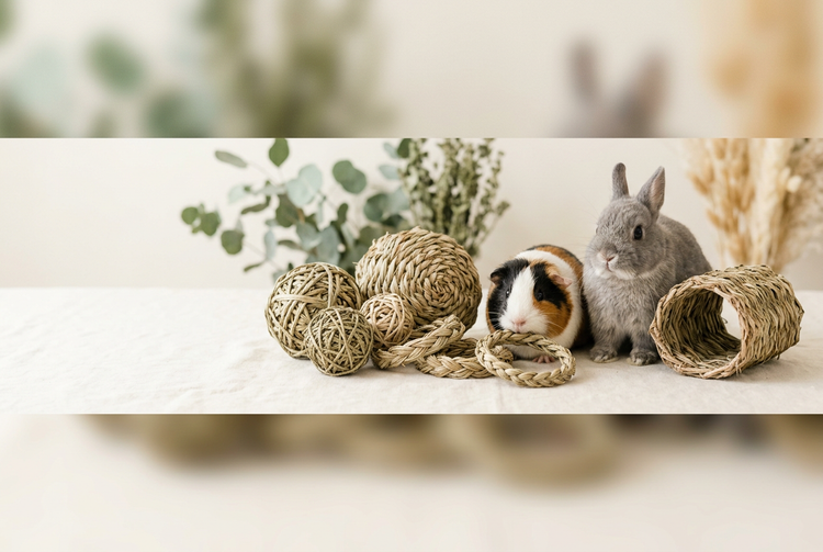 Small animal grass toys banner